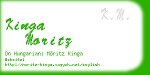 kinga moritz business card